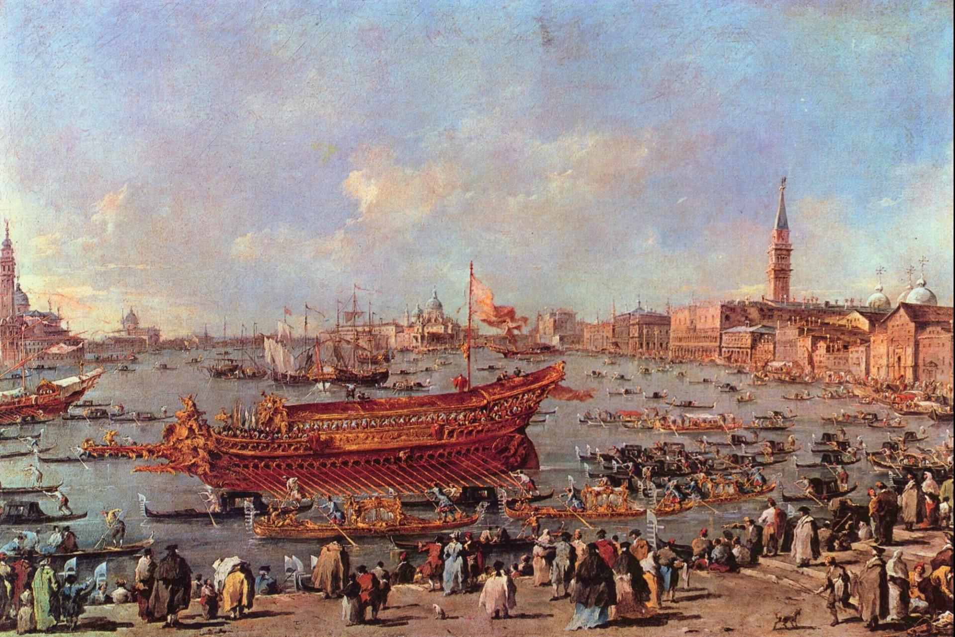 Francesco Guardi, 'The Departure of Bucentaur for the Lido on Ascension Day'