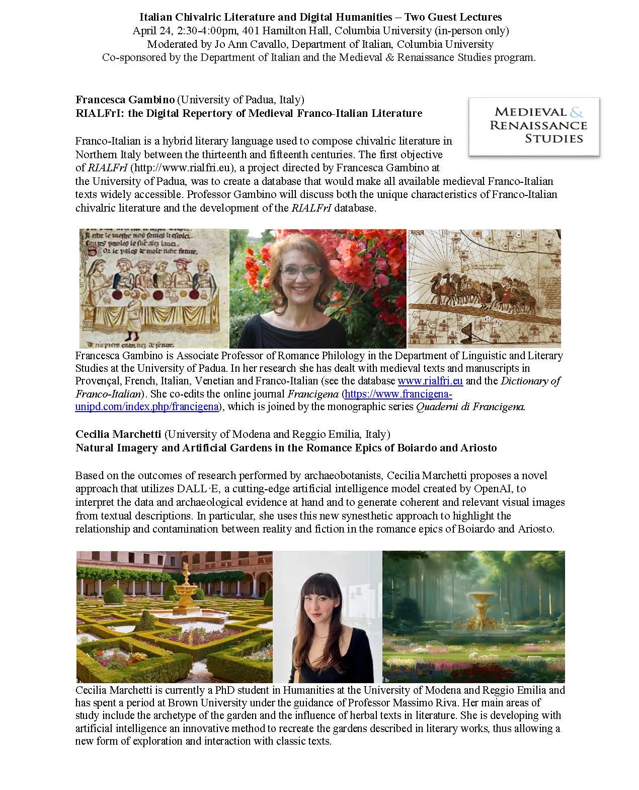 Italian Chivalric Literature and Digital Humanities